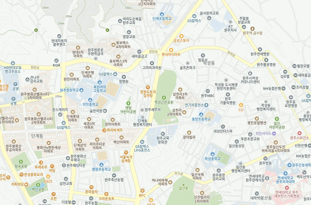 원주 한양립스 더드림 위치 지도